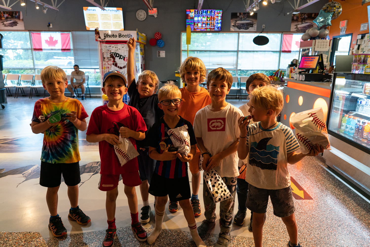 A group celebrating at Laserdome